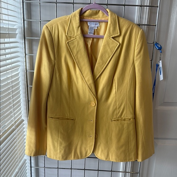 Jg Hook Jackets & Blazers - Vibrant Yellow Tailored Blazer with Notched Lapel
